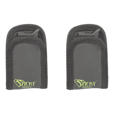 Sticky Holsters 2 Pack IWB/Pocket Magazine Carrier for Smaller and Single Stack Mags Mini Mag Sleeve MMSx2 in Black