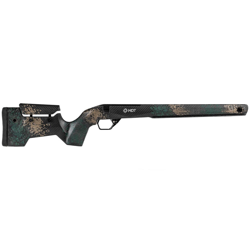 MDT CRBN Remington 700 SA RH Fixed Highland Green & Flat Dark Earth Chassis System w/ARCA Rail & Hunting Bottom Metal 114481--HGF
