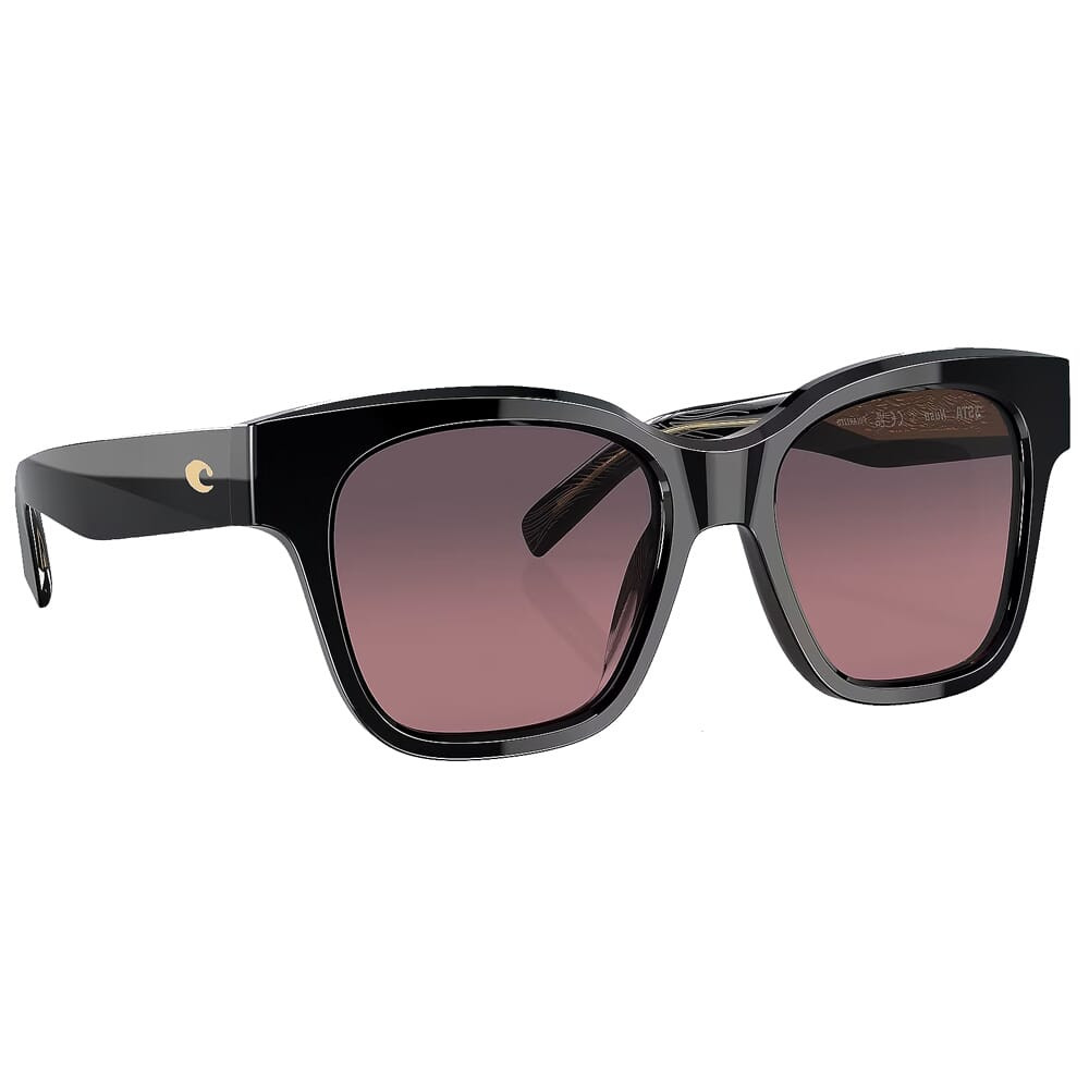 Costa Del Mar Costa Nusa Black Frame Sunglasses w/Rose Gradient 580G Lenses 06S2016-20160154