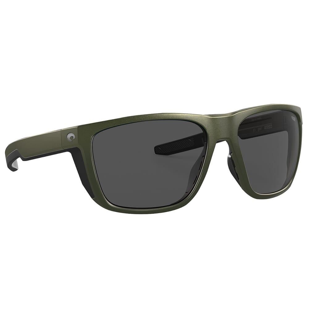 Costa Del Mar Costa Ferg Steel Grey Metallic Frame Sunglasses w/Gray 580P Lenses 06S9002-90023959 - Costa Del Mar