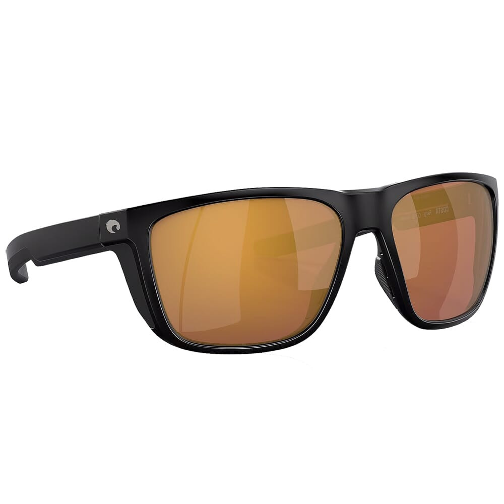 Costa Del Mar Costa Ferg Matte Black Frame Sunglasses w/Gold Mirror 580G Lenses 06S9002-90024059 - Costa Del Mar