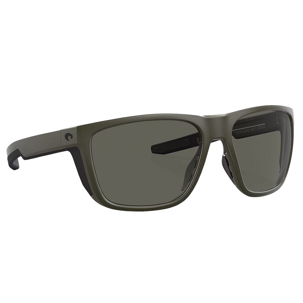 Costa Del Mar Costa Ferg Matte Olive Frame Sunglasses w/Gray 580G Lenses 06S9002-90024159 - Costa Del Mar