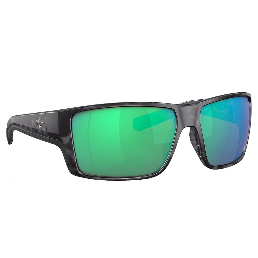 Costa Del Mar Costa Reefton Tiger Shark Frame Sunglasses w/Green Mirror 580G Lenses 06S9007-90074664 - Costa Del Mar