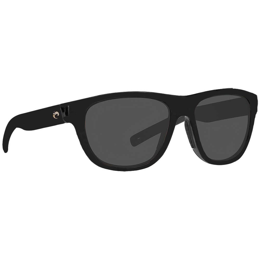 Costa Del Mar Costa Bayside Shiny Black Sunglasses w/Gray 580P Lenses 06S9015-90152256 - Costa Del Mar