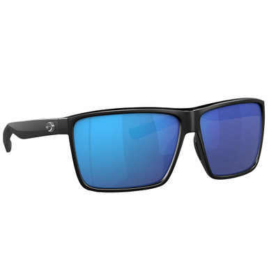 Costa Del Mar Costa Rincon Matte Black Frame Sunglasses w/Blue Mirror 580G Lenses 06S9018-90183563 - Costa Del Mar