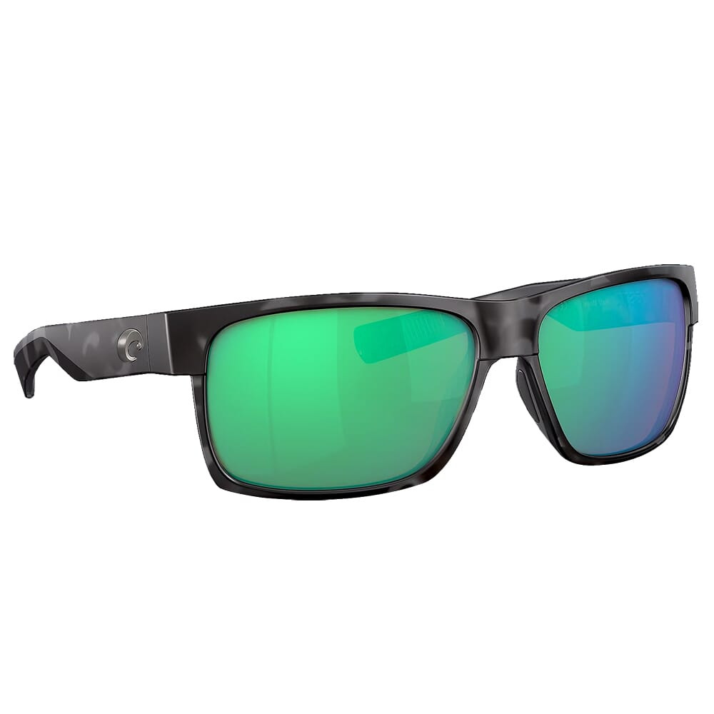 Costa Del Mar Costa Half Moon Tiger Shark Frame Sunglasses w/Green Mirror 580G Lenses 06S9026-90263760 - Costa Del Mar