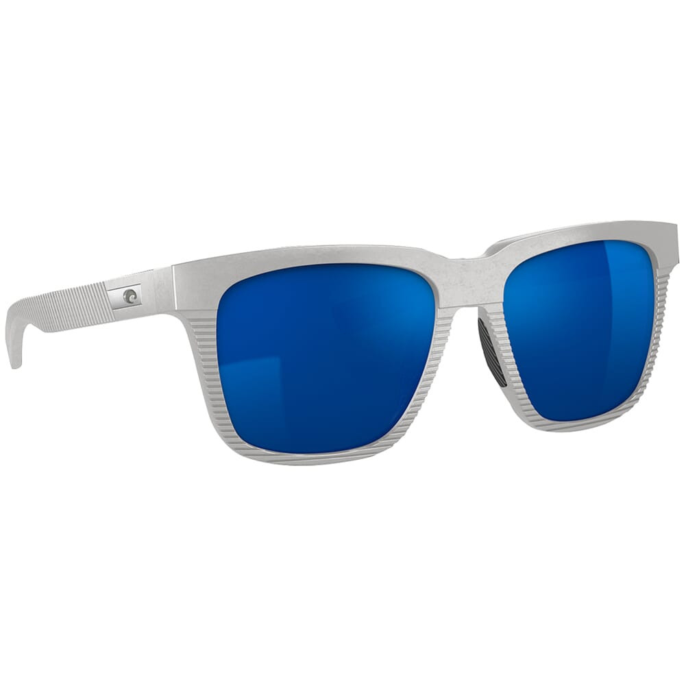 Costa Del Mar Costa Pescador Net Light Grey Frame Sunglasses w/Blue Mirror 580G Lenses 06S9029-90290755 - Costa Del Mar
