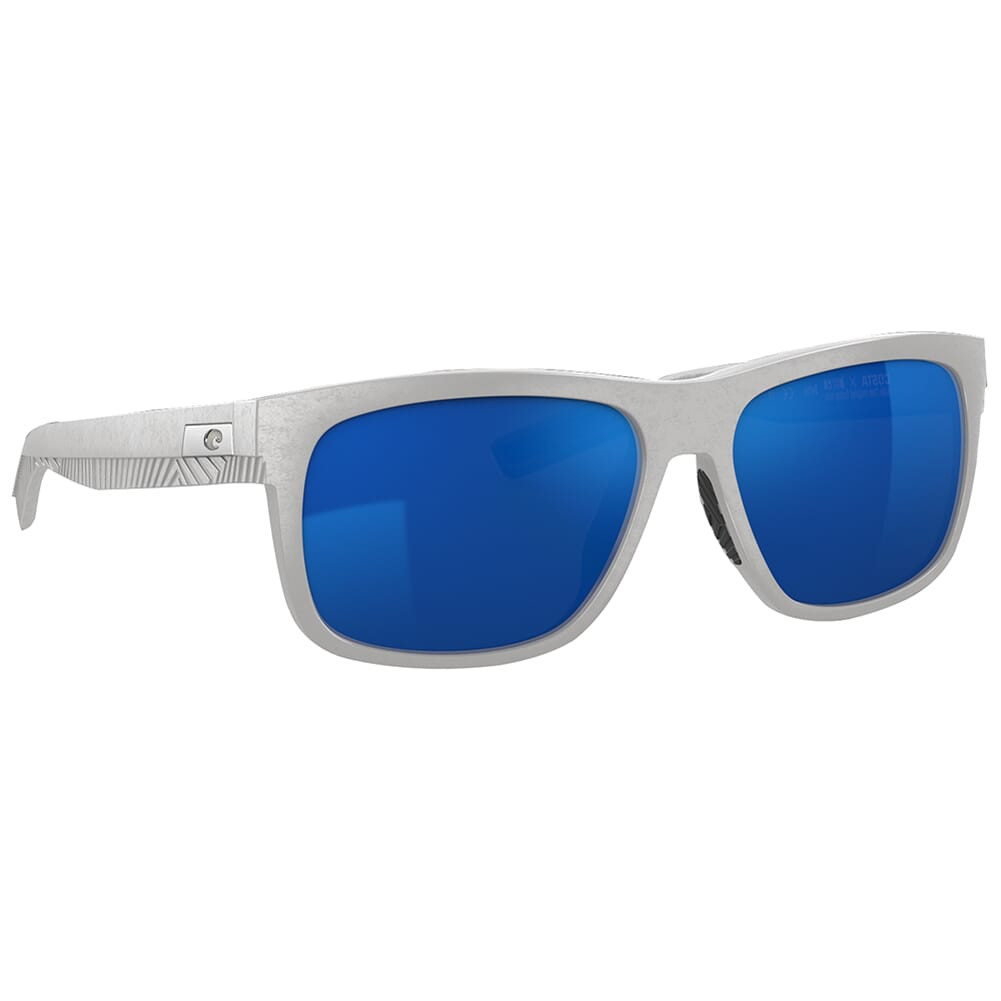 Costa Del Mar Costa Baffin Net Light Grey Frame Sunglasses w/Blue Mirror 580G Lenses 06S9030-90300558 - Costa Del Mar