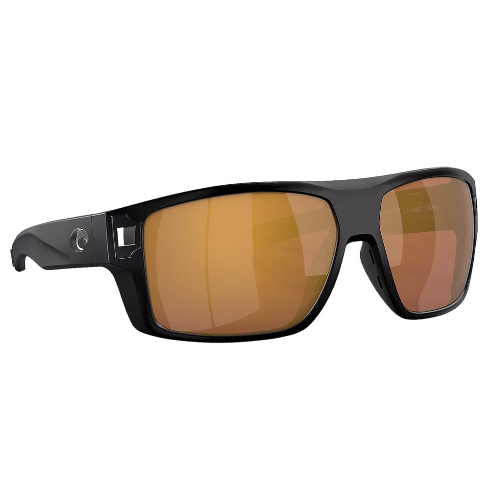 Costa Del Mar Costa Diego Matte Black Frame Sunglasses w/Gold Mirror 580G Lenses 06S9034-90343262 - Costa Del Mar