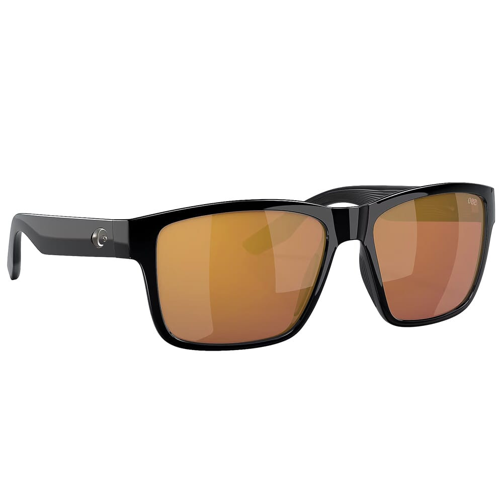 Costa Del Mar Costa Paunch Black Frame Sunglasses w/Gold Mirror 580G Lenses 06S9049-90490957 - Costa Del Mar