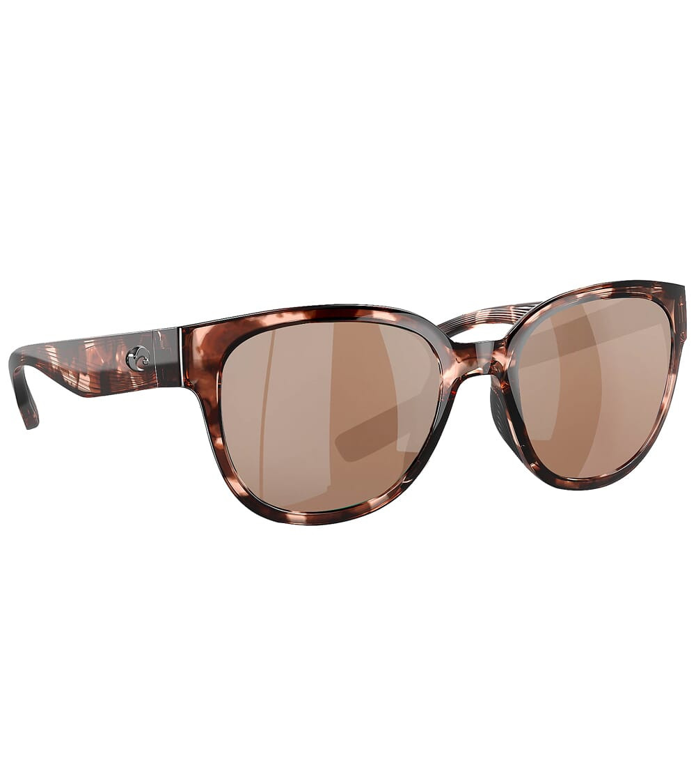 Costa Del Mar Costa Salina Coral Tortoise Sunglasses w/Copper Silver Mirror 580P Lenses 06S9051-90510553 - Costa Del Mar