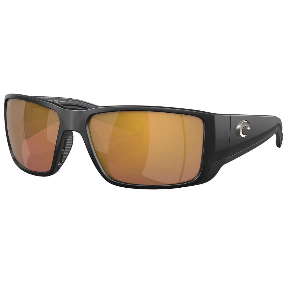 Costa Del Mar Costa Blackfin Pro Matte Black Frame Sunglasses w/Gold Mirror 580G Lenses 06S9078-90781460 - Costa Del Mar