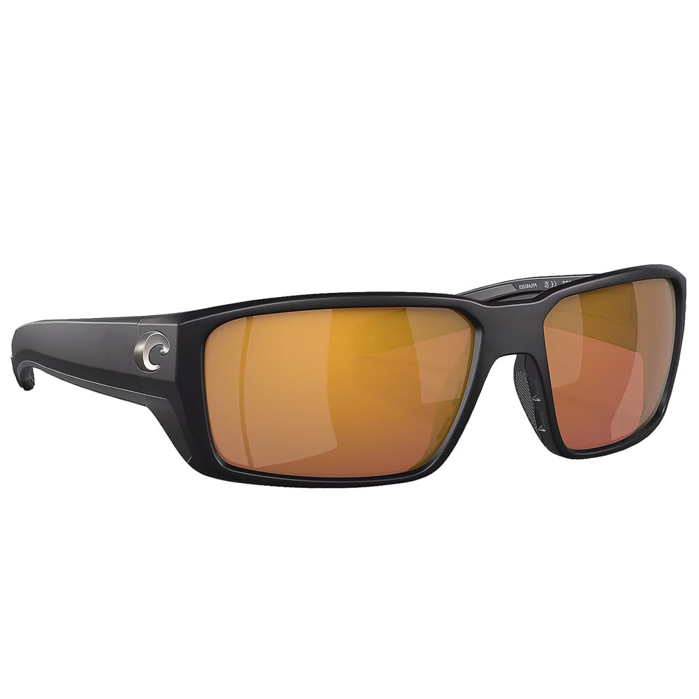 Costa Del Mar Costa Fantail Pro Matte Black Frame Sunglasses w/Gold Mirror 580G Lenses 06S9079-90791460 - Costa Del Mar
