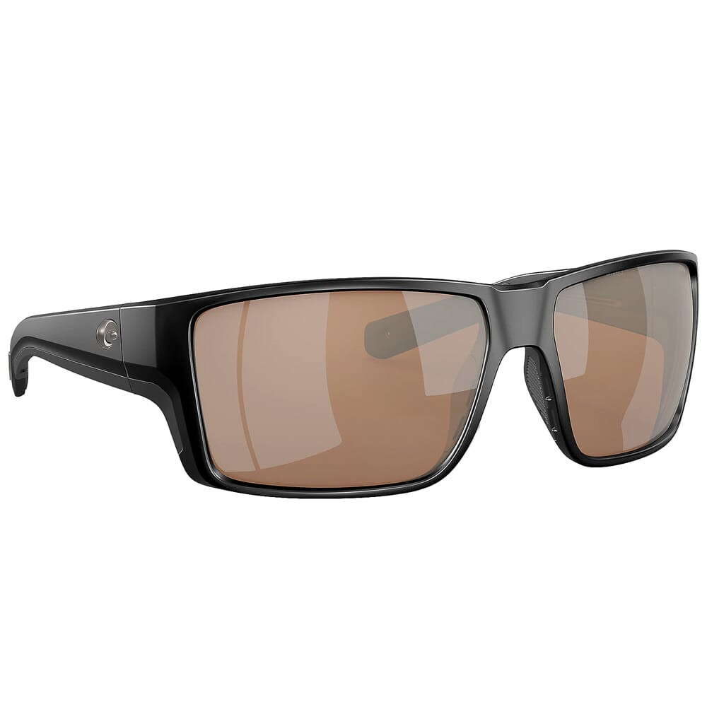 Costa Del Mar Costa Reefton Pro Matte Black Sunglasses w/Copper Silver Mirror 580G Lenses 06S9080-90800363 - Costa Del Mar