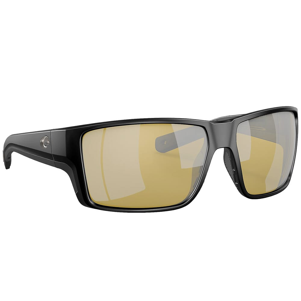 Costa Del Mar Costa Reefton Pro Matte Black Sunglasses w/Sunrise Silver Mirror 580G Lenses 06S9080-90800663 - Costa Del Mar