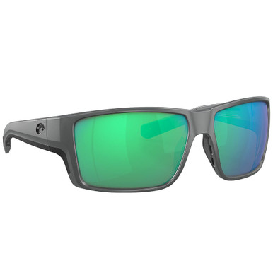 Costa Del Mar Costa Reefton Pro Gray Sunglasses w/Green Mirror 580G Lenses 06S9080-90800863 - Costa Del Mar