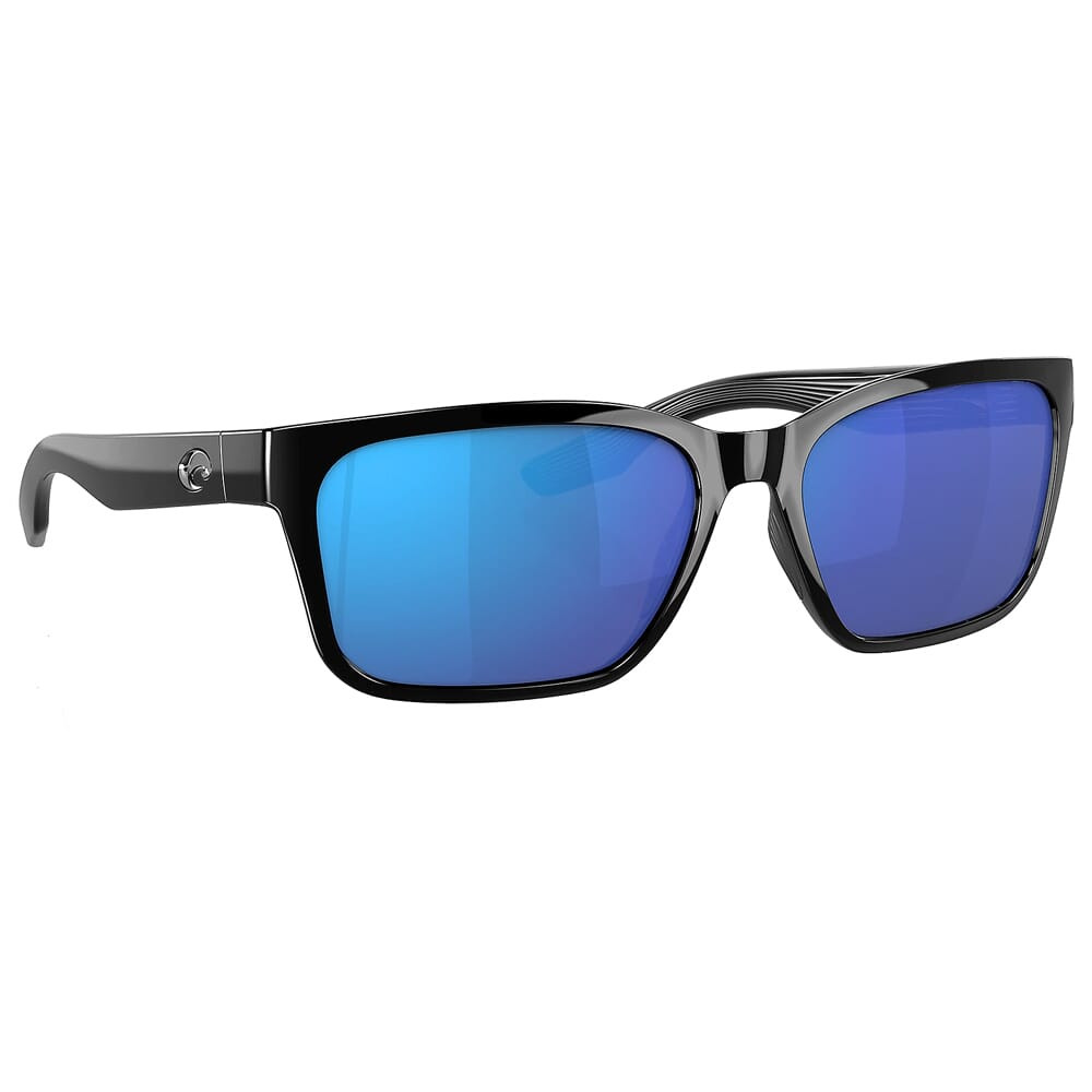 Costa Del Mar Costa Palmas Black Frame Sunglasses w/Blue Mirror 580G Lenses 06S9081-90810157 - Costa Del Mar