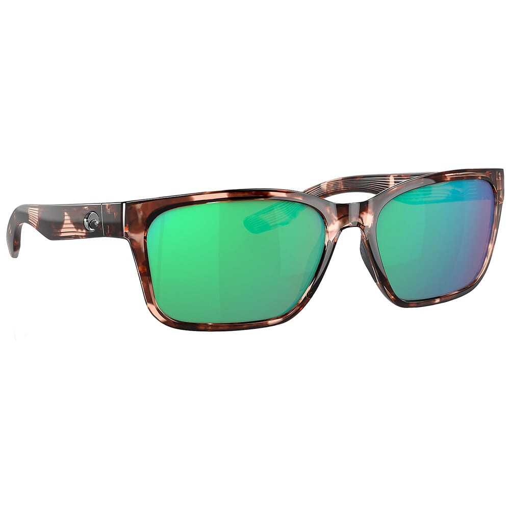 Costa Del Mar Costa Palmas Coral Tortoise Frame Sunglasses w/Green Mirror 580G Lenses 06S9081-90810457 - Costa Del Mar