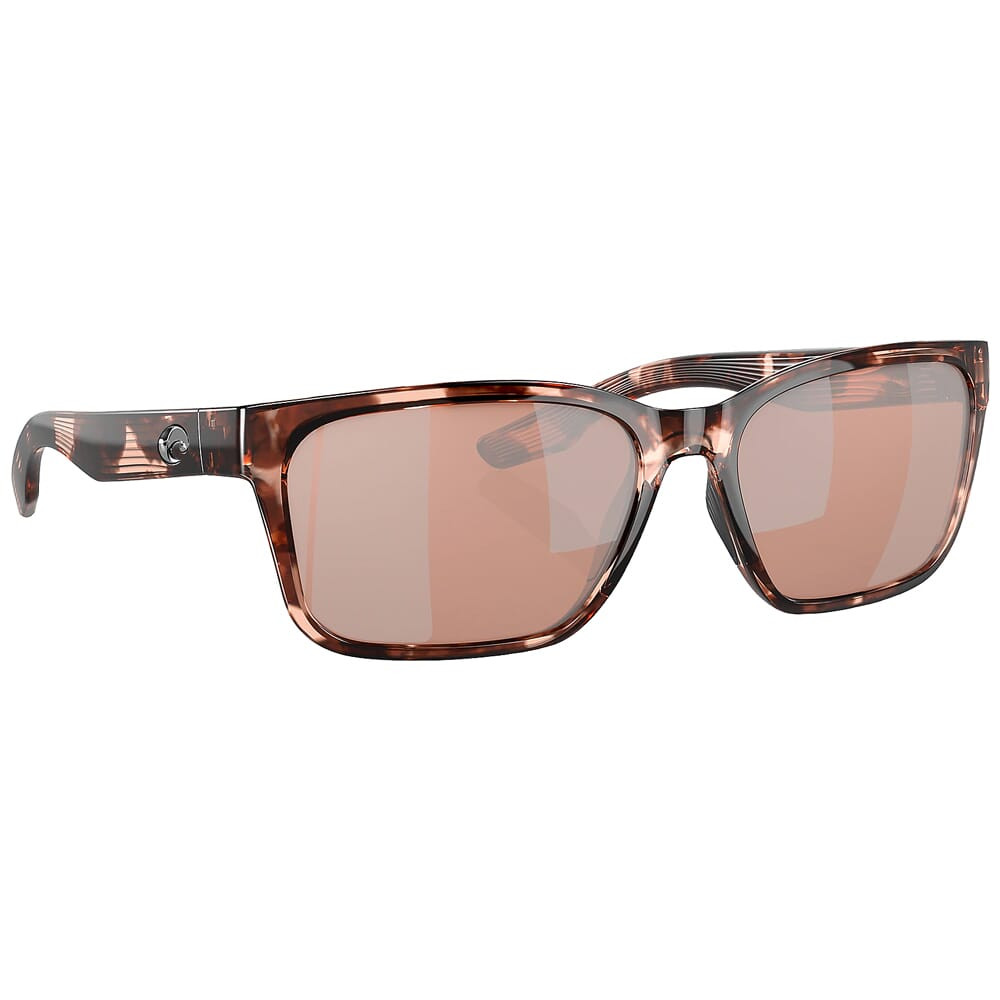 Costa Del Mar Costa Palmas Coral Tortoise Frame Sunglasses w/Copper Silver Mirror 580P Lenses 06S9081-90810557 - Costa Del Mar