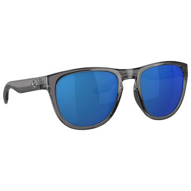 Costa Del Mar Costa Irie Gray Crystal Frame Sunglasses w/Blue Mirror 580P Lenses 06S9082-90820455 - Costa Del Mar