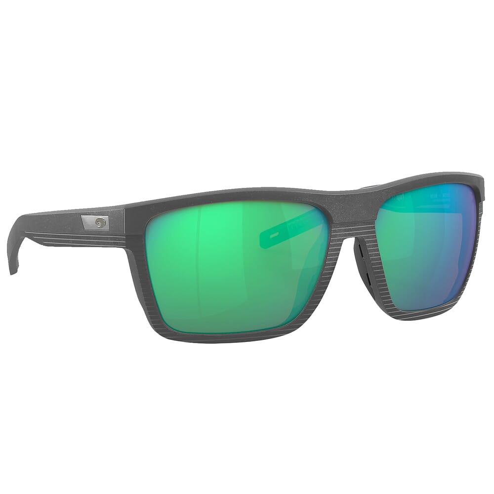 Costa Del Mar Costa Pargo Net Dark Grey Frame Sunglasses w/Green Mirror 580G Lenses 06S9086-90860361 - Costa Del Mar