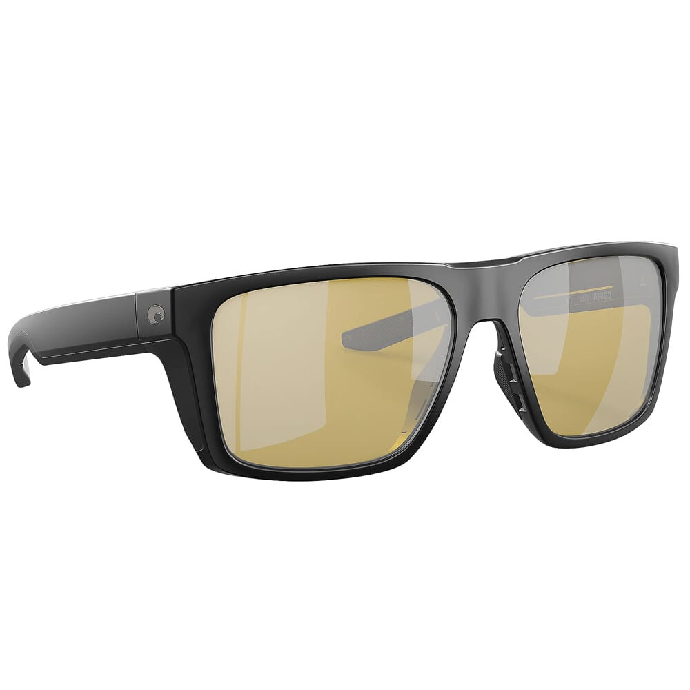 Costa Del Mar Costa Lido Matte Black Sunglasses w/Sunrise Silver Mirror 580G Lenses 06S9104-91040357 - Costa Del Mar