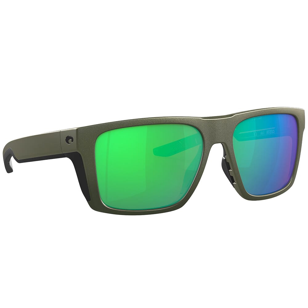 Costa Del Mar Costa Lido Moss Metallic Sunglasses w/Green Mirror 580G Lenses 06S9104-91041057 - Costa Del Mar