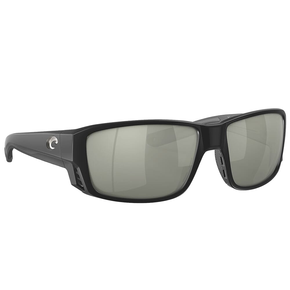 Costa Del Mar Costa Tuna Alley Pro Matte Black Sunglasses w/Gray Silver Mirror 580G Lenses 06S9105-91050460 - Costa Del Mar