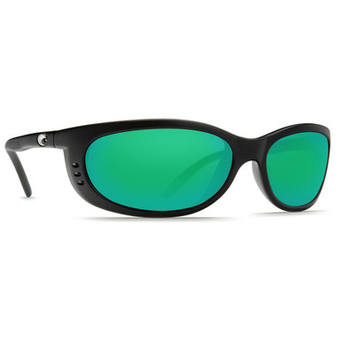 Costa Del Mar Costa Fathom Matte Black Frame Sunglasses w/ Green Mirror 580P Lenses FA-11-OGMP - Costa Del Mar