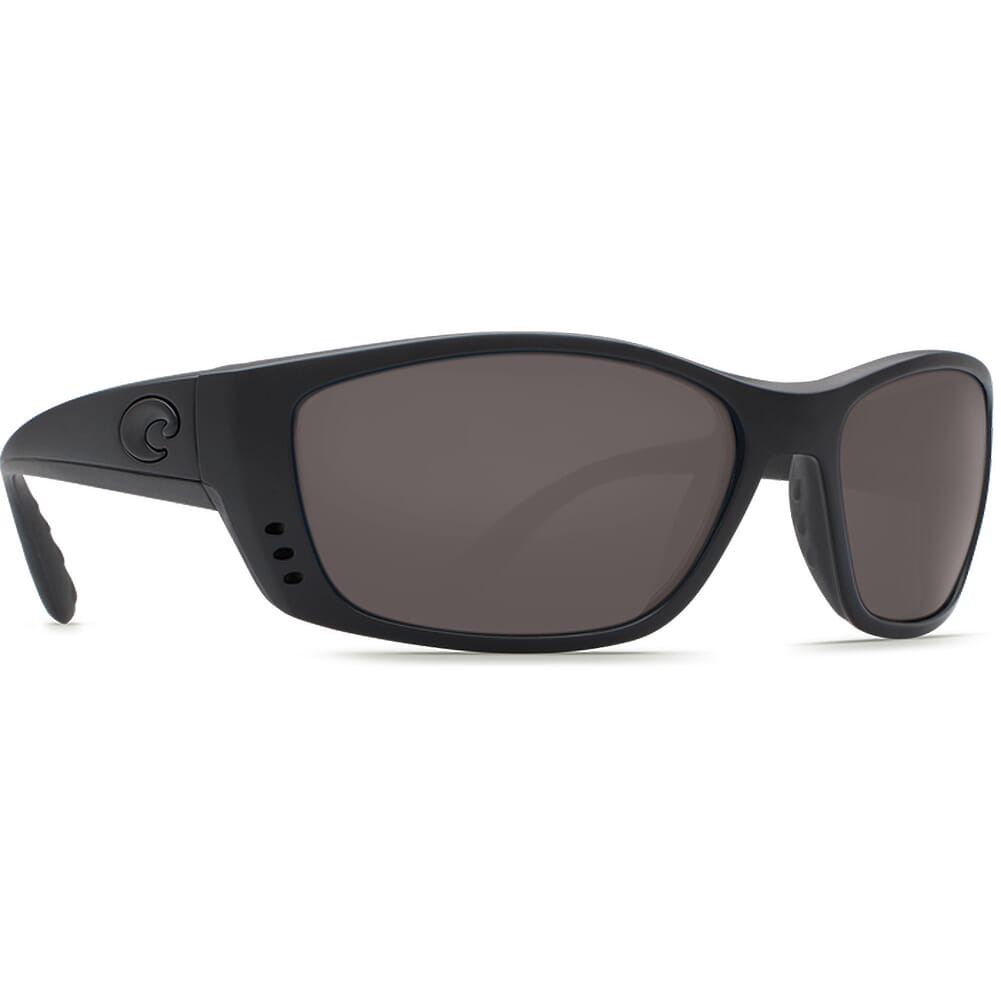 Costa Del Mar Costa Fisch Blackout Frame Sunglasses w/ Gray 580G Lenses FS-01-OGGLP - Costa Del Mar