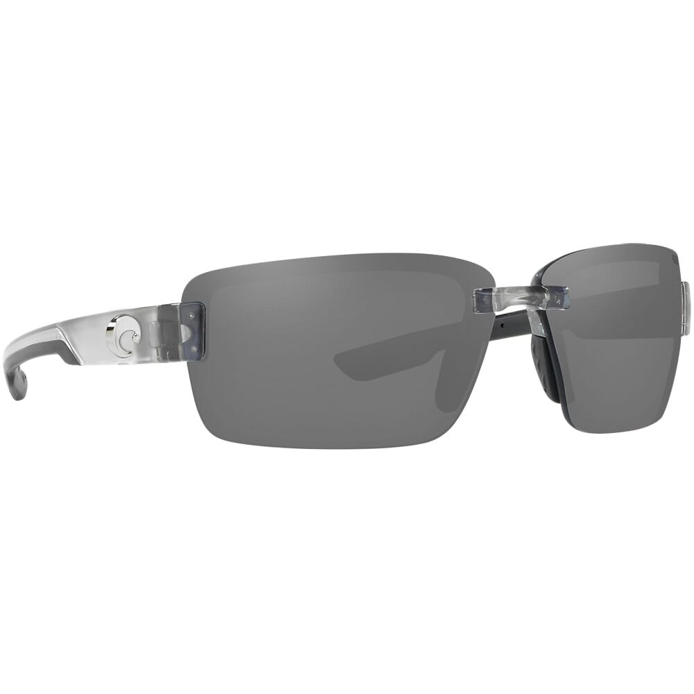 Costa Del Mar Costa Galveston Silver Frame Sunglasses w/ Gray 580P Lenses GV-18-OGP - Costa Del Mar