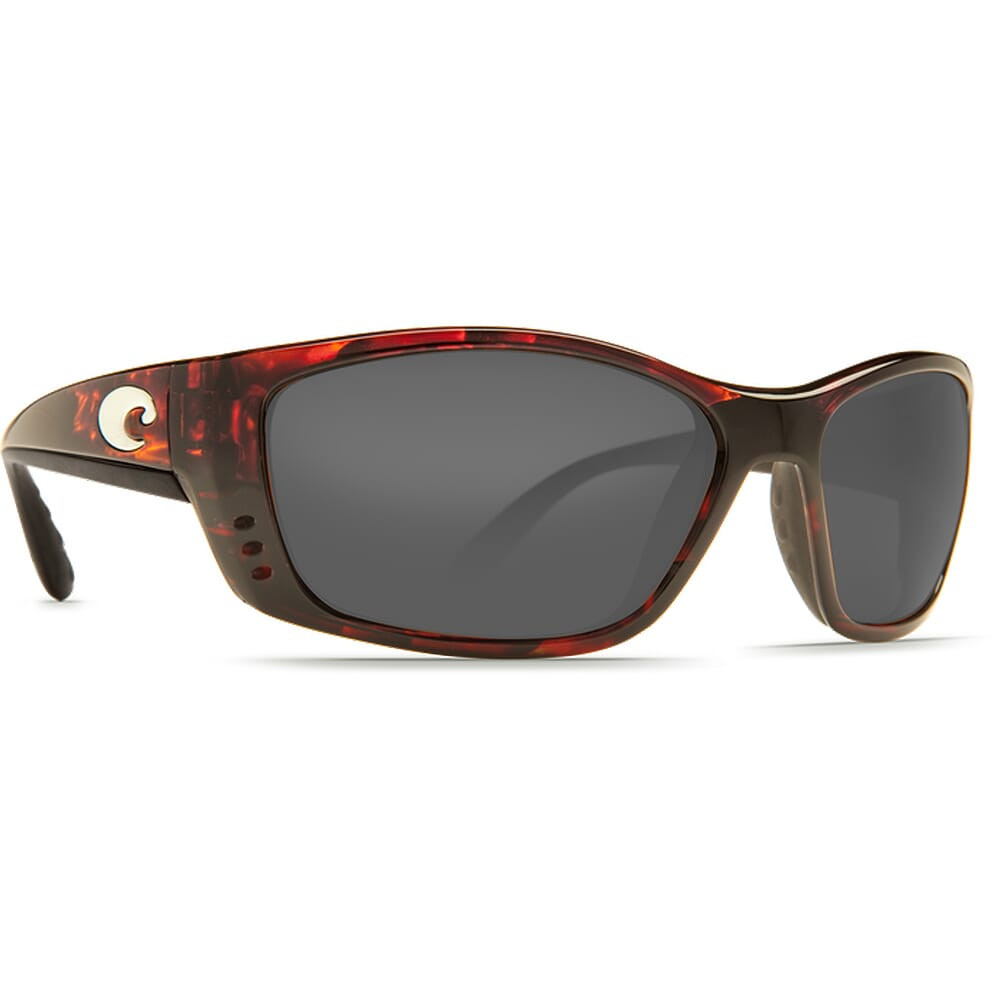 Costa Del Mar Costa Fisch Tortoise Global Fit Frame Sunglasses w/ Gray 580P Lenses FS-10GF-OGP - Costa Del Mar