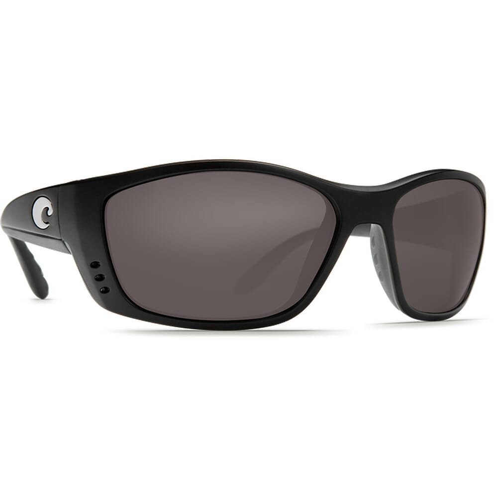Costa Del Mar Costa Fisch Matte Black Frame Sunglasses w/ Gray 580P C-Mate 2.00 Lenses FS-11-OGP-2.00 - Costa Del Mar