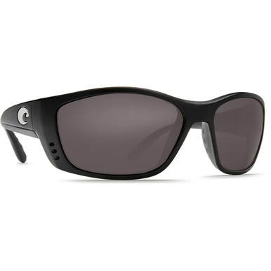 Costa Del Mar Costa Fisch Matte Black Frame Sunglasses w/ Gray 580P C-Mate 2.00 Lenses FS-11-OGP-2.00 - Costa Del Mar