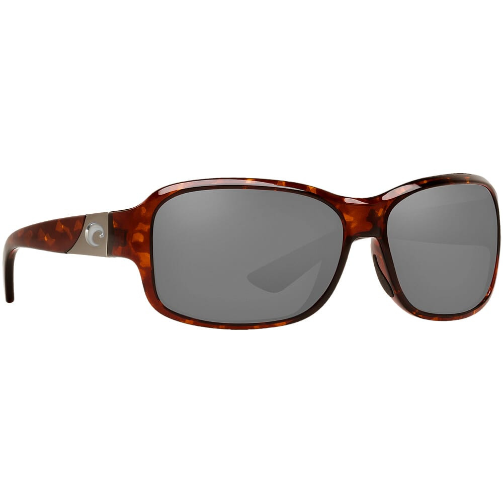 Costa Del Mar Costa Inlet Tortoise Frame Sunglasses w/ Gray 580P Lenses IT-10-OGP - Costa Del Mar