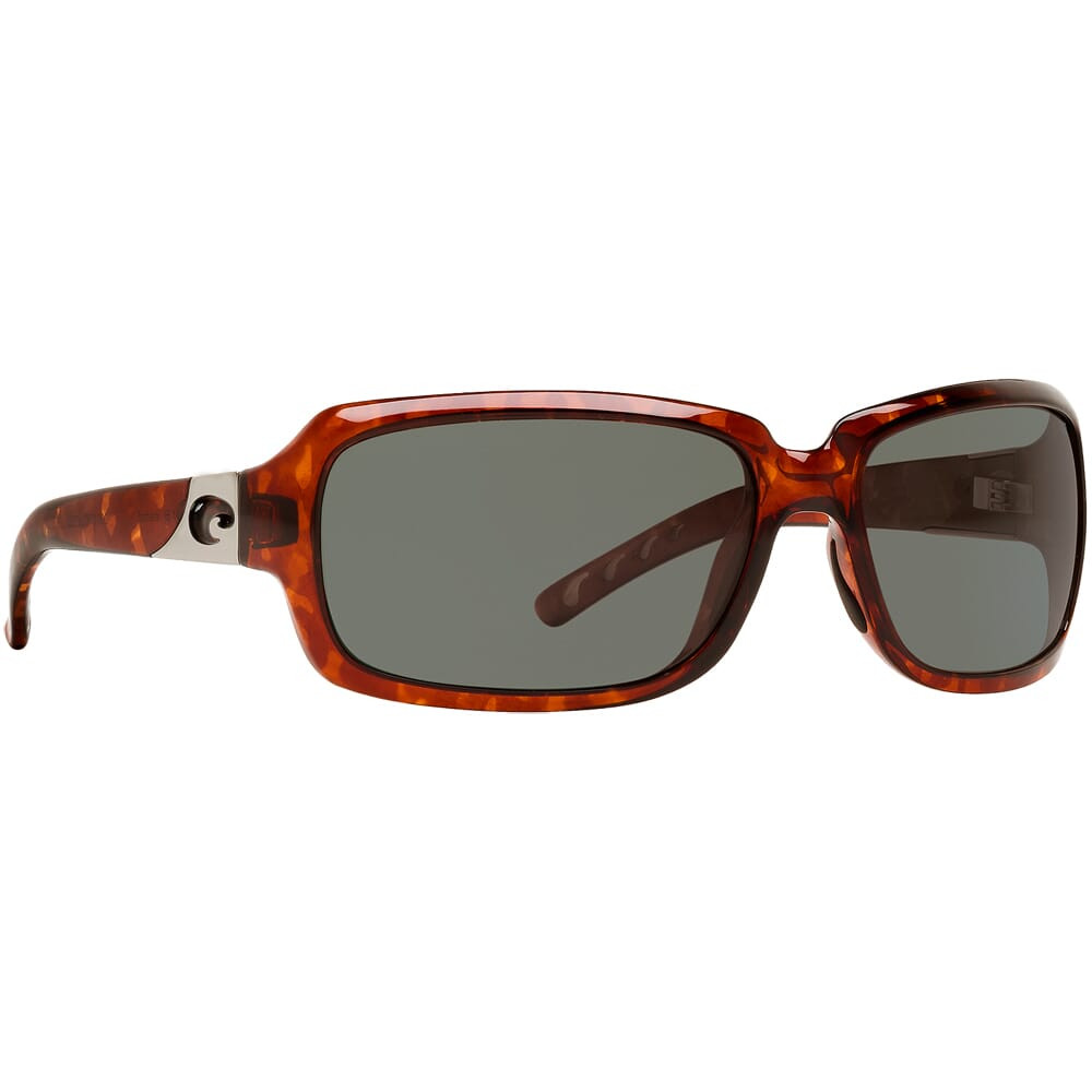 Costa Del Mar Costa Isabela Tortoise Frame Sunglasses w/ Gray 580G Lenses IB-10-OGGLP - Costa Del Mar