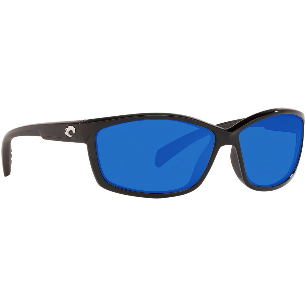 Costa Del Mar Costa Manta Shiny Black Frame Sunglasses w/ Blue Mirror 580P Lenses MT-11-OBMP - Costa Del Mar
