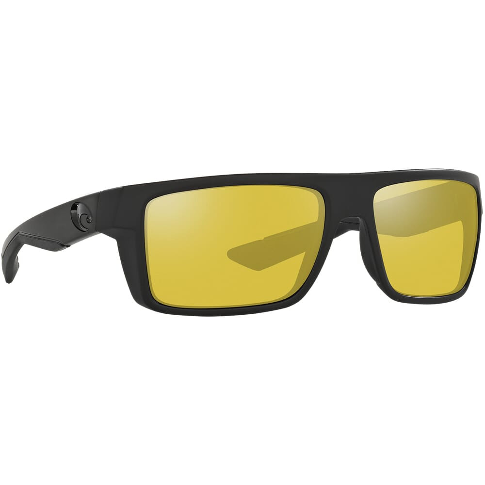 Costa Del Mar Costa Motu Blackout Frame Sunglasses w/ Sunrise Silver Mirror 580G Lenses MTU-01-OSSGLP - Costa Del Mar