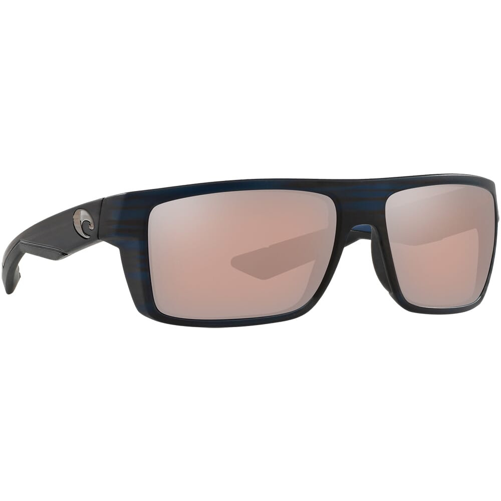 Costa Del Mar Costa Motu Black Teak Frame Sunglasses w/ Copper Silver Mirror 580P Lenses MTU-111-OSCP - Costa Del Mar