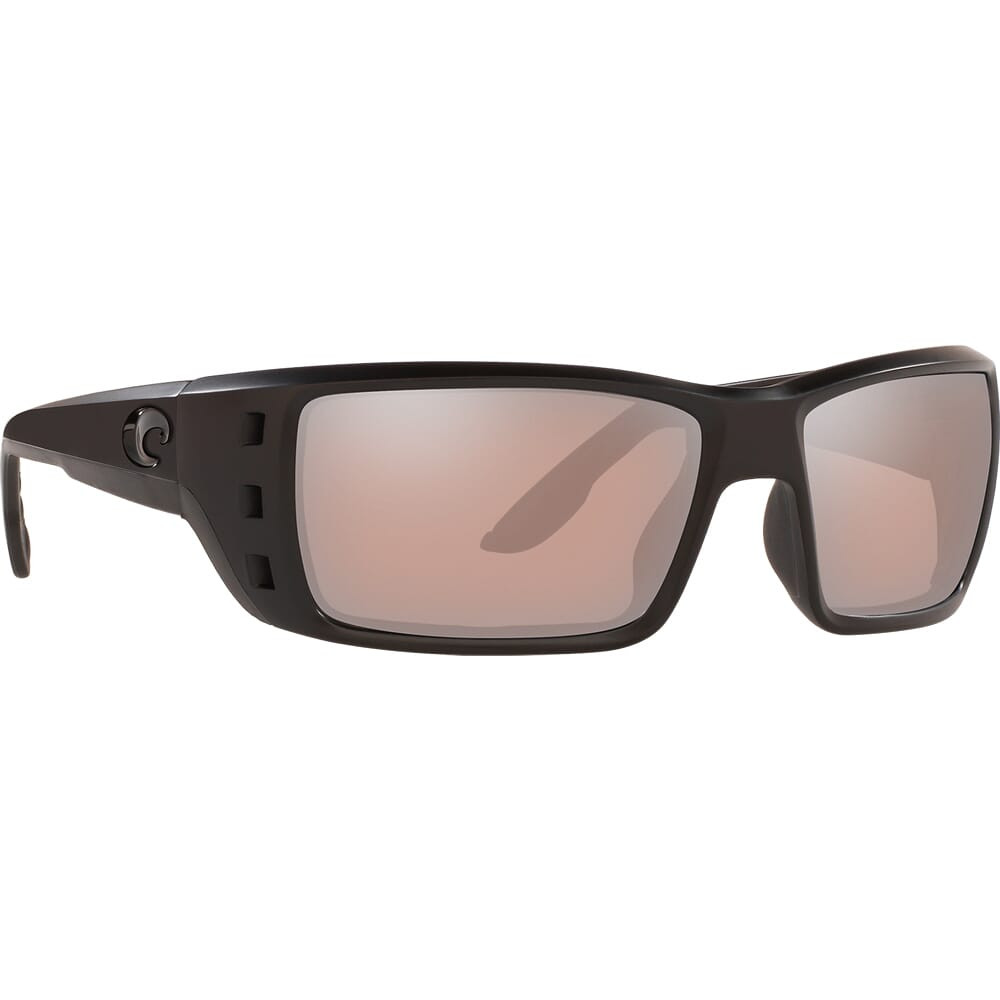 Costa Del Mar Costa Permit Blackout Frame Sunglasses w/ Copper Silver Mirror 580G Lenses PT-01-OSCGLP - Costa Del Mar