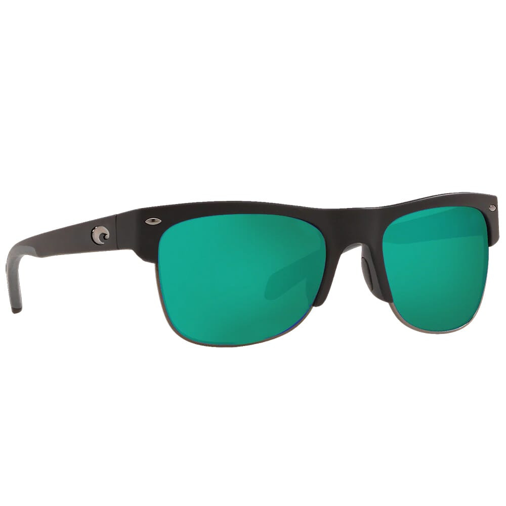 Costa Del Mar Costa Pawleys Matte Black Frame Sunglasses w/ Green Mirror 580G Lenses PW-11-OGMGLP - Costa Del Mar