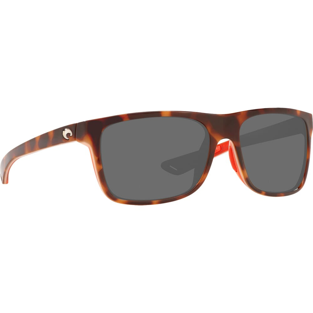 Costa Del Mar Costa Remora Shiny Tortoise/Hibiscus/Hibiscus Crystal Frame Sunglasses w/ Gray 580P Lenses REM-133-OGP - Costa Del Mar