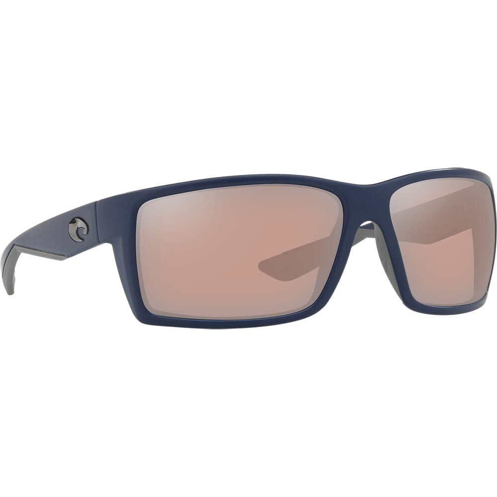 Costa Del Mar Costa Reefton Matte Blue Frame Sunglasses w/ Copper Silver Mirror 580P Lenses RFT-75-OSCP - Costa Del Mar