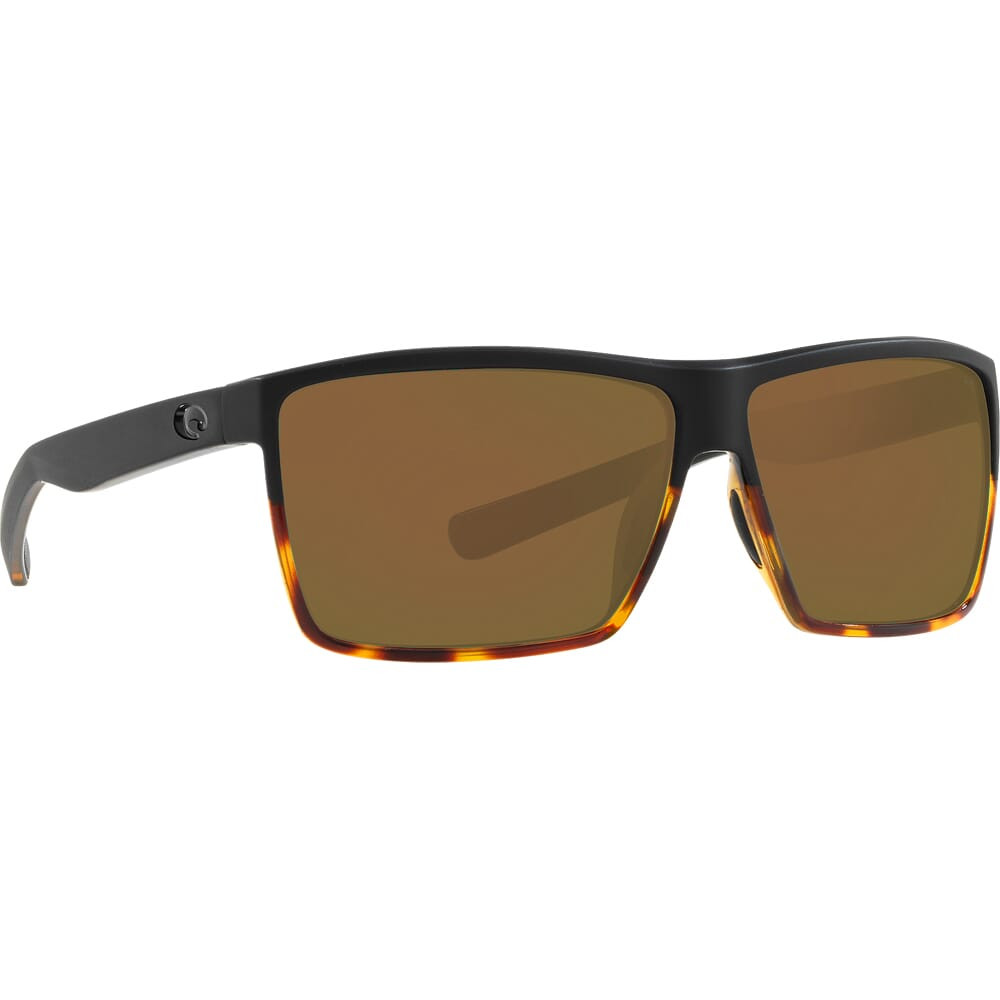 Costa Del Mar Costa Rincon Matte Black/Shiny Tortoise Frame Sunglasses w/ Copper 580P Lenses RIN-181-OCP - Costa Del Mar