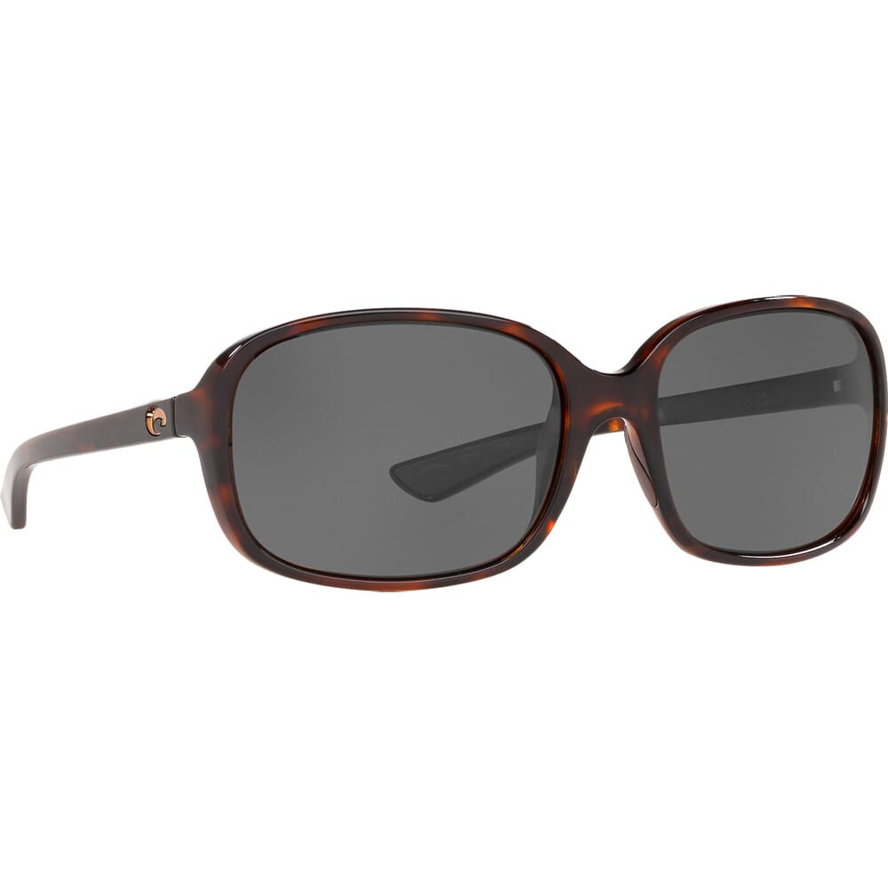 Costa Del Mar Costa Riverton Shiny Tortoise Frame Sunglasses w/ Gray 580P Lenses RVT-10-OGP - Costa Del Mar