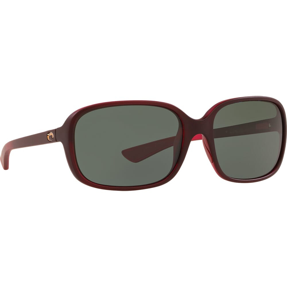 Costa Del Mar Costa Riverton Matte Pomegranate Fade Frame Sunglasses w/ Gray 580G Lenses RVT-48-OGGLP - Costa Del Mar