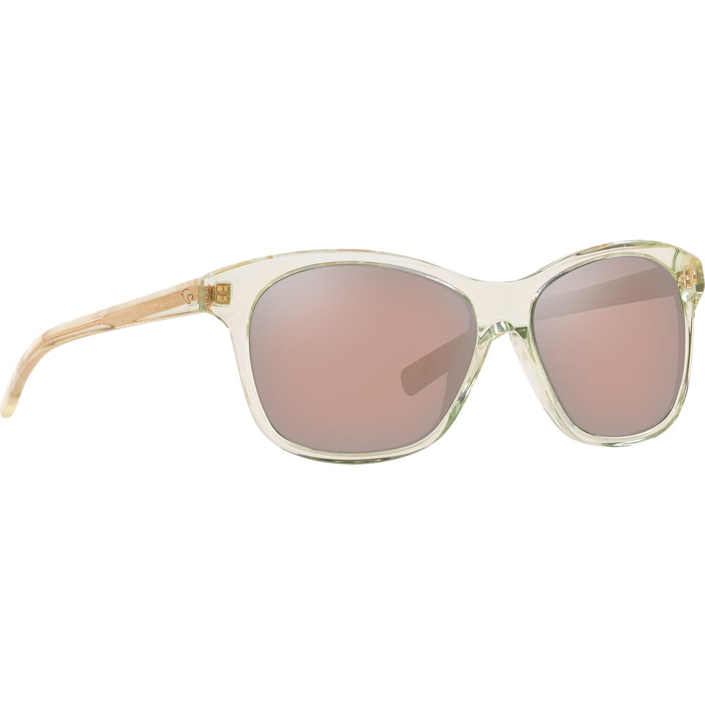 Costa Del Mar Costa Sarasota Shiny Seafoam Frame Sunglasses w/ Copper Silver Mirror 580G Lenses SAR-209-OSCGLP - Costa Del Mar