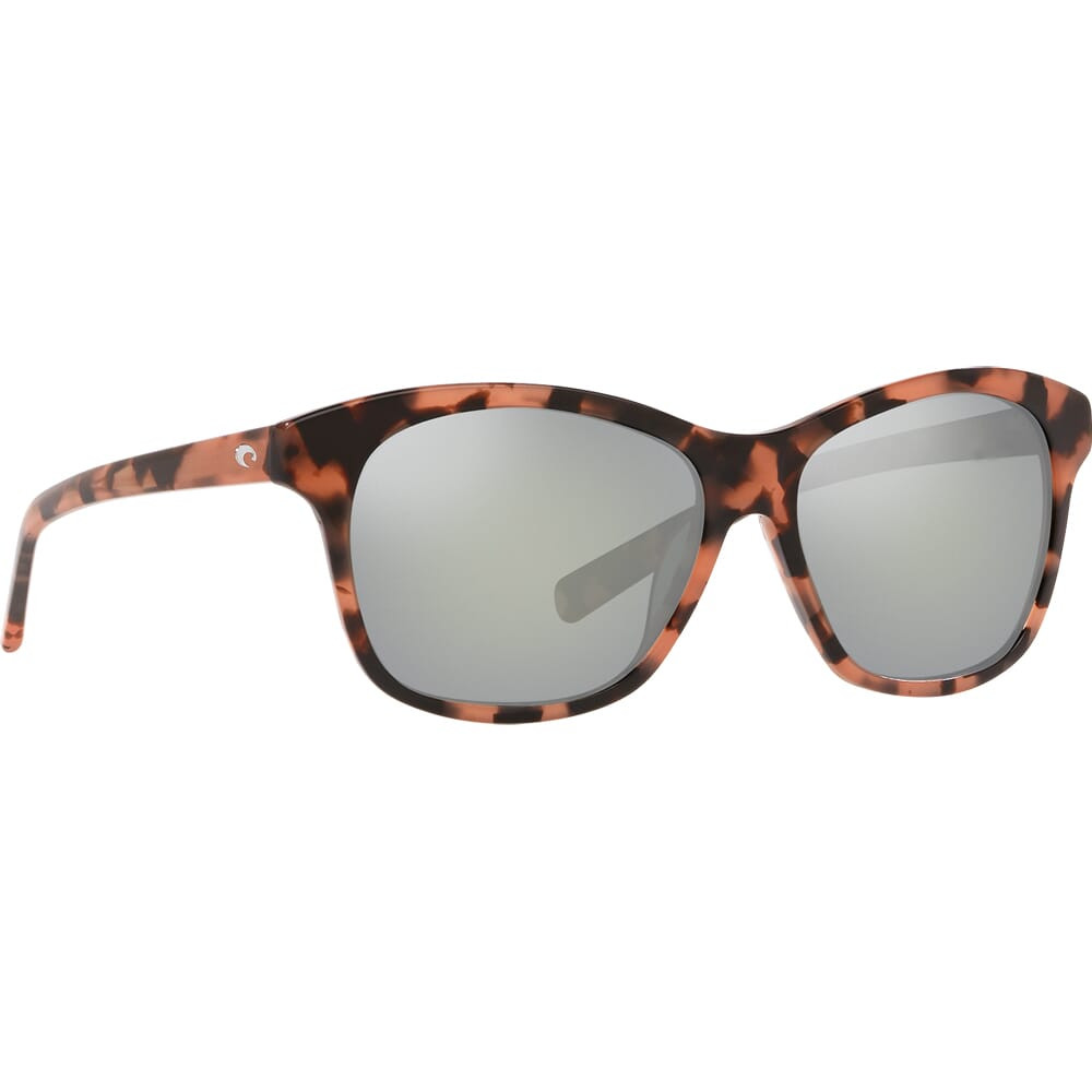 Costa Del Mar Costa Sarasota Shiny Dusk Frame Sunglasses w/ Gray Silver Mirror 580G Lenses SAR-212-OSGGLP - Costa Del Mar