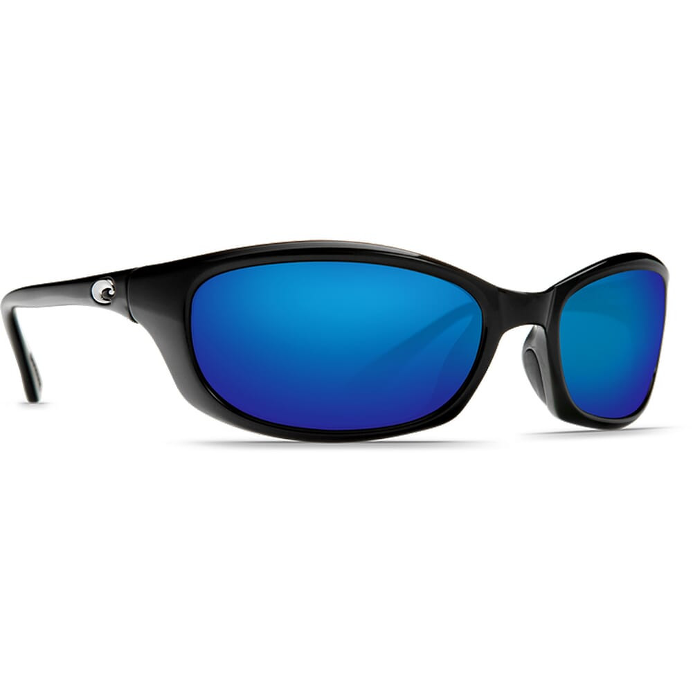 Costa Del Mar Costa Harpoon Shiny Black Frame Sunglasses w/Blue Mirror 580G Lenses 06S9040-90401162