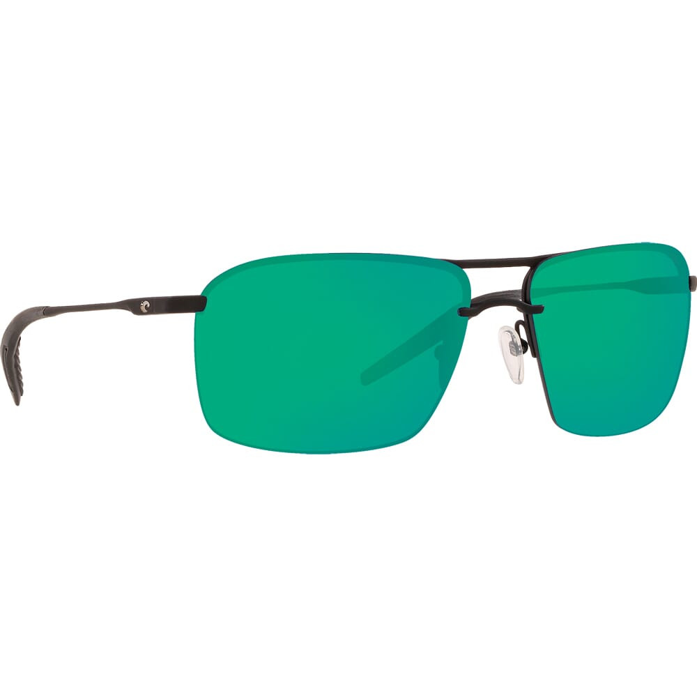 Costa Del Mar Costa Skimmer Matte Black + Black Sunglasses w/ Green Mirror 580P Lenses SKM-11-OGMP - Costa Del Mar